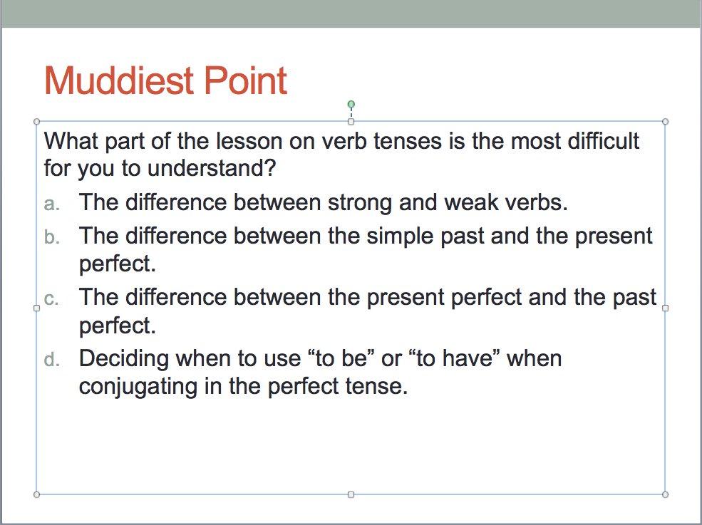 Muddiest point forum image