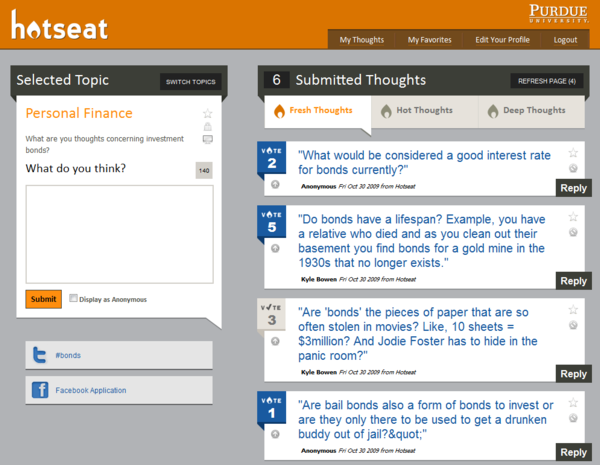 Hotseat Opening The Backchannel In Large Lectures