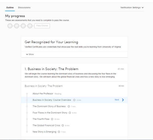 Coursera screenshot