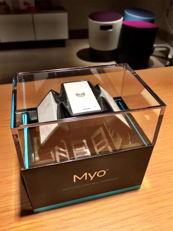 Wearable gesture control technology in the showcase