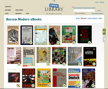 Figure 1. The Internet Archive’s Open Library