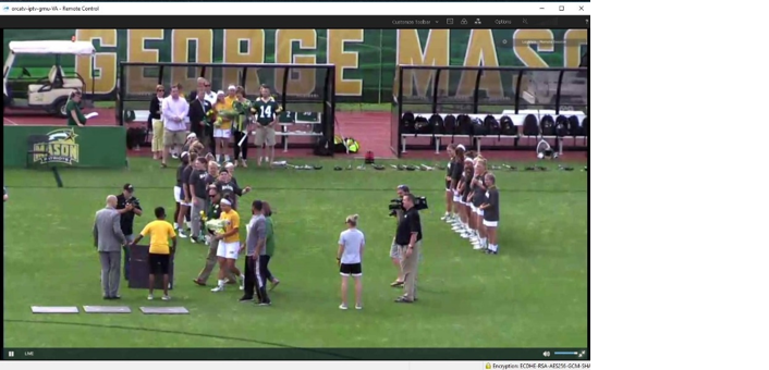 Figure 4. Livestream of Mason women's lacrosse game