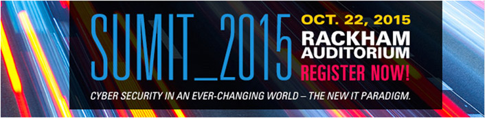 SUMIT 2015, October 22, Rackham Auditorium