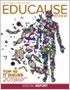 EDUCAUSE Review Special Report cover image - image of a human body composed of iconic images like a dollar sign, graduation cap, molecule model, bar graph, and others