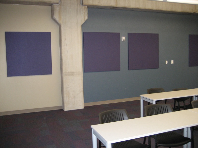 34. Sound-absorbent wall panels