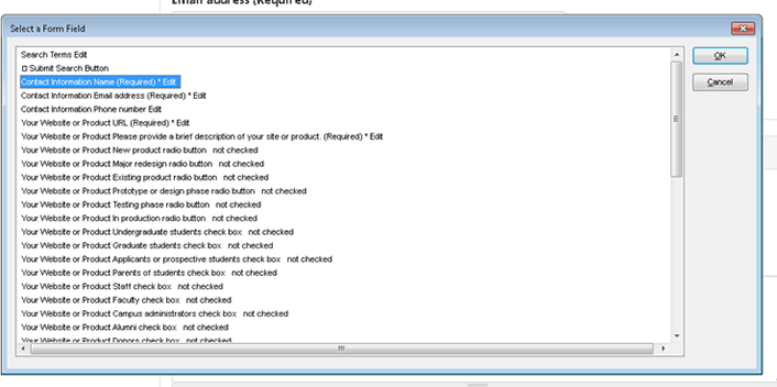 Figure 4. Well-labeled form fields from the screen reader’s perspective