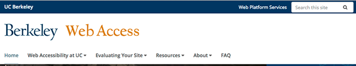 Figure 5. UC Berkeley Web Access website