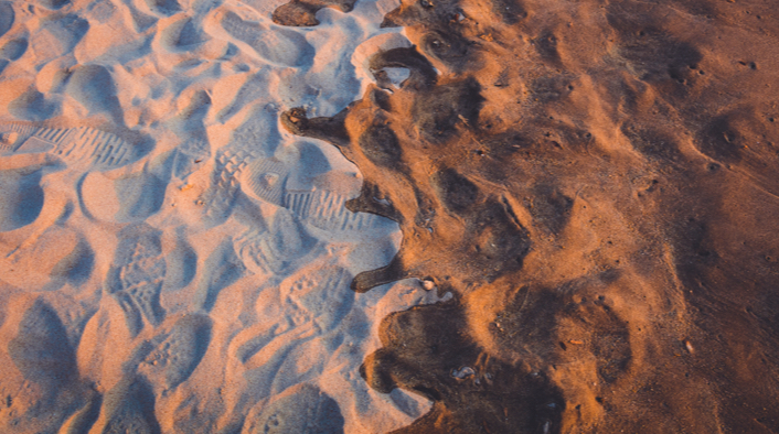 Footprints in the sand