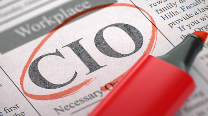 Newspaper ad for CIO circled in red marker