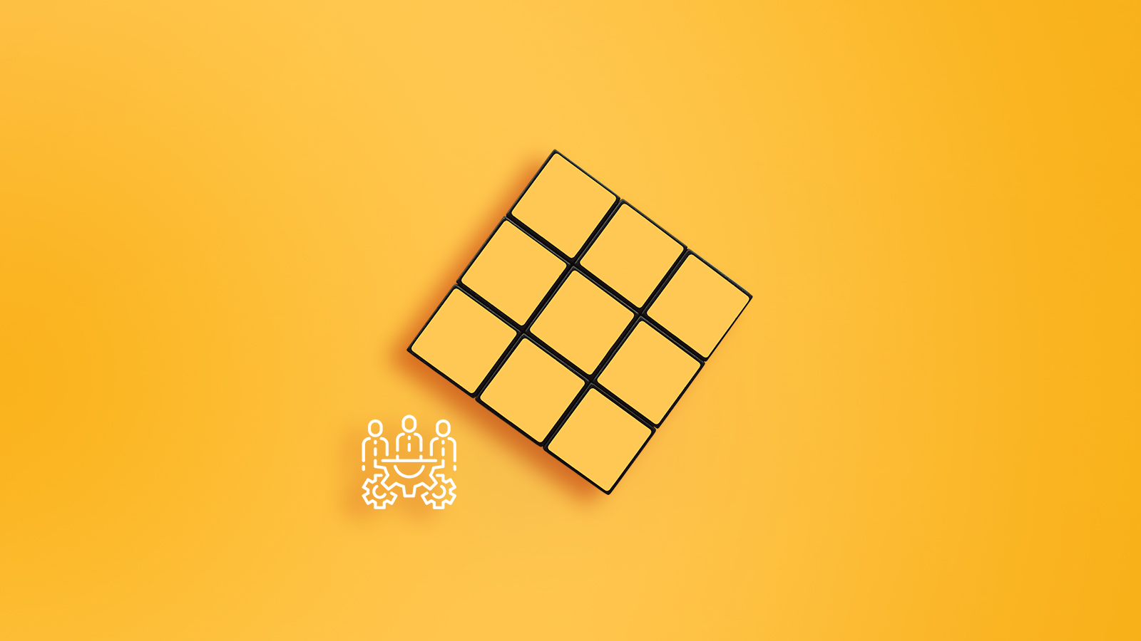 yellow rubics cube