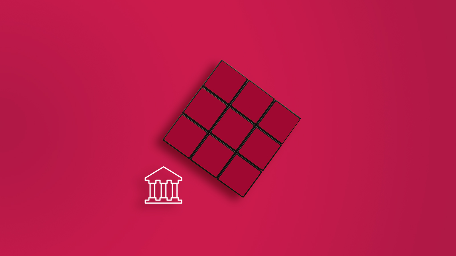 red rubics cube