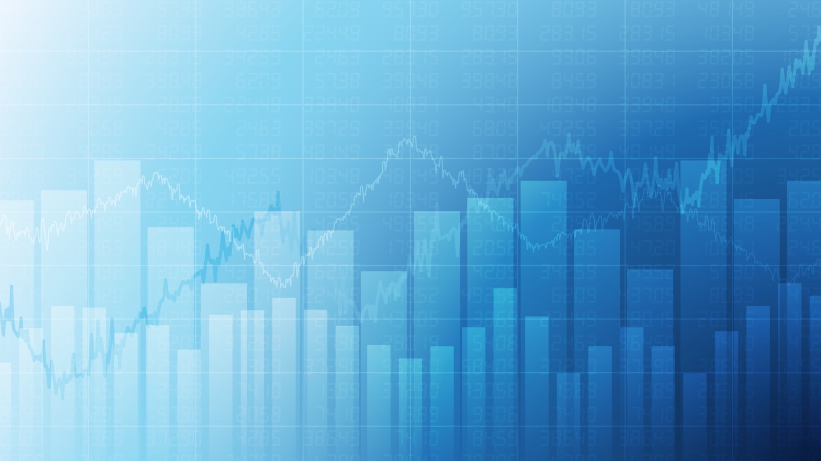 bar graphs and line graphs overlaid on each other