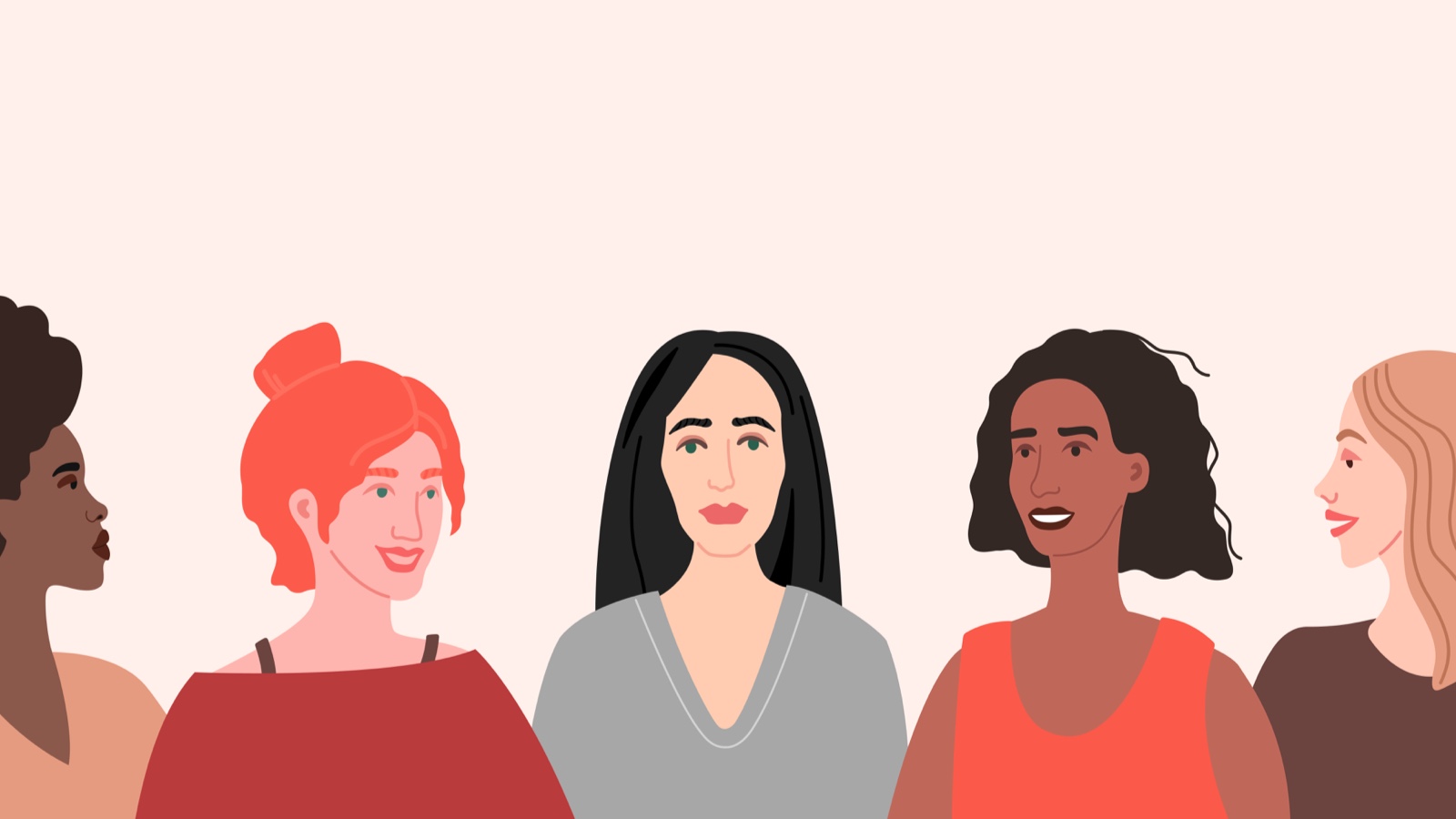 diverse group of women talking