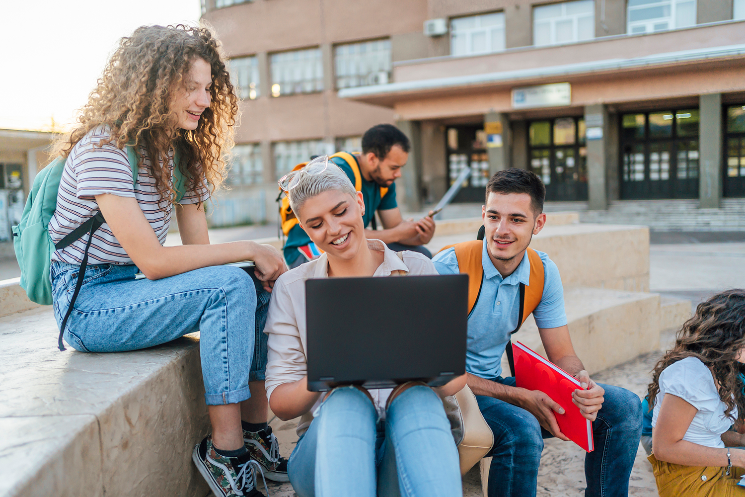 Group of students on campus