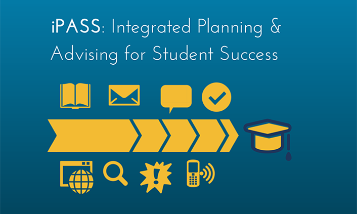 iPASS: Integrated Planning & Advising for Student Success with teaching and learning icons
