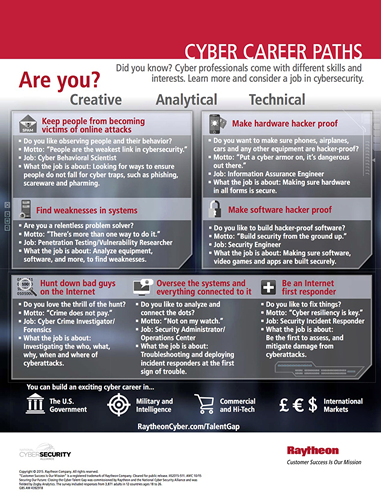 Cyber Career Paths infographic