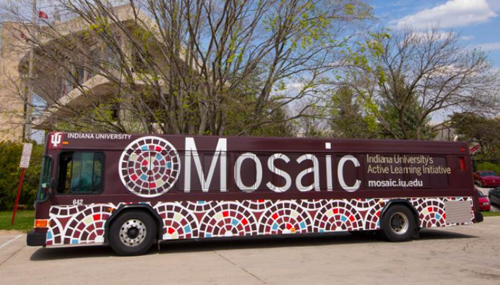 picture of Indiana University Mosaic bus, mosaic.iu.edu