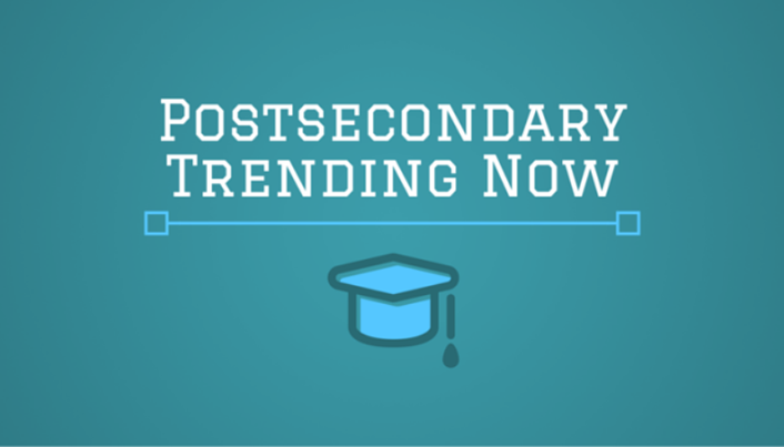 Postsecondary Trending Now graphic