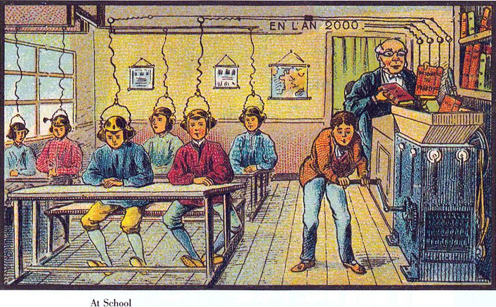 At School - Illustration by Jean-Marc Côté