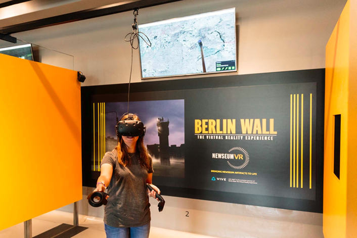 The Berlin Wall VR experience at the Newseum, Washington DC
