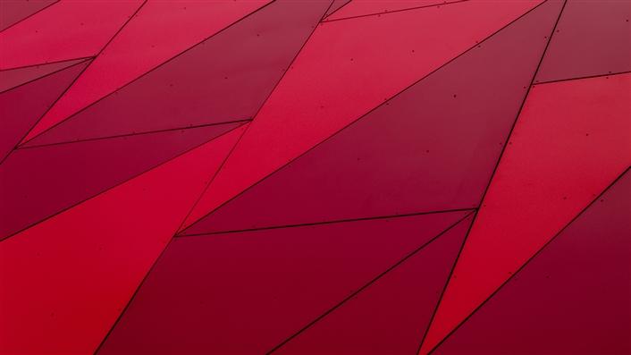 red geometric shapes
