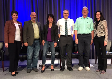 Security 2017 closing general session panelists (from left to right): Joanna Grama, Neal Fisc, Tina Thorstenson, Joshua Beeman, Randy Marchany, Cathy Hubbs