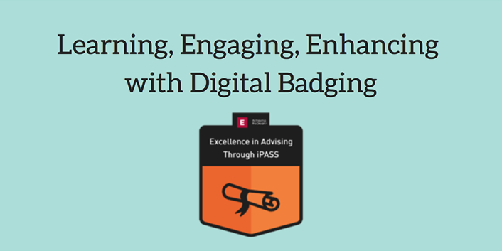 digital badge icon and blog title