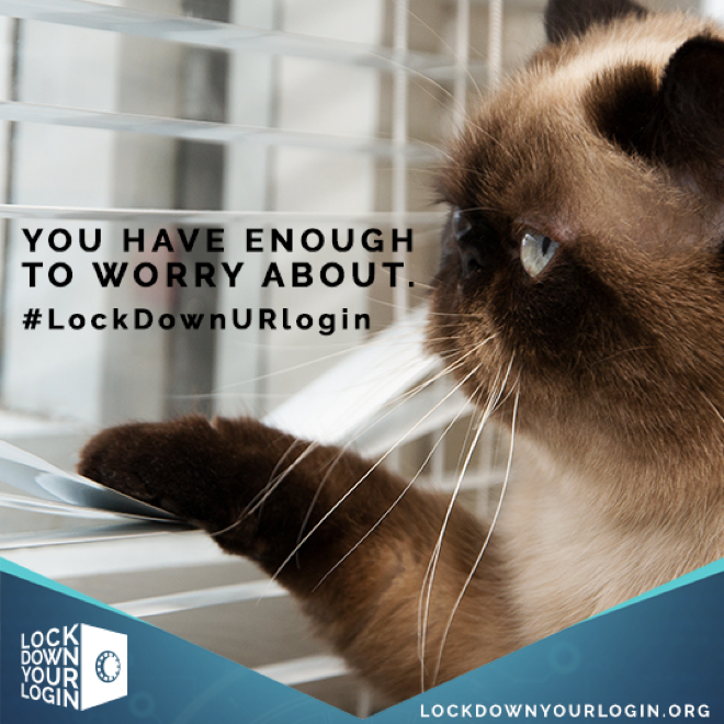 You have enough to worry about. #lockdownURlogin Lock Down Your Login