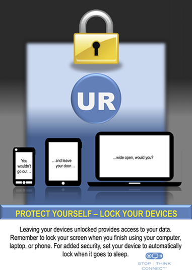 Protect Yourself - Lock Your Devices poster