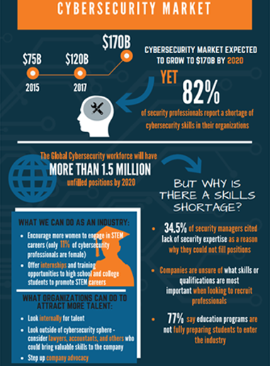 Cybersecurity Skills Gap infographic