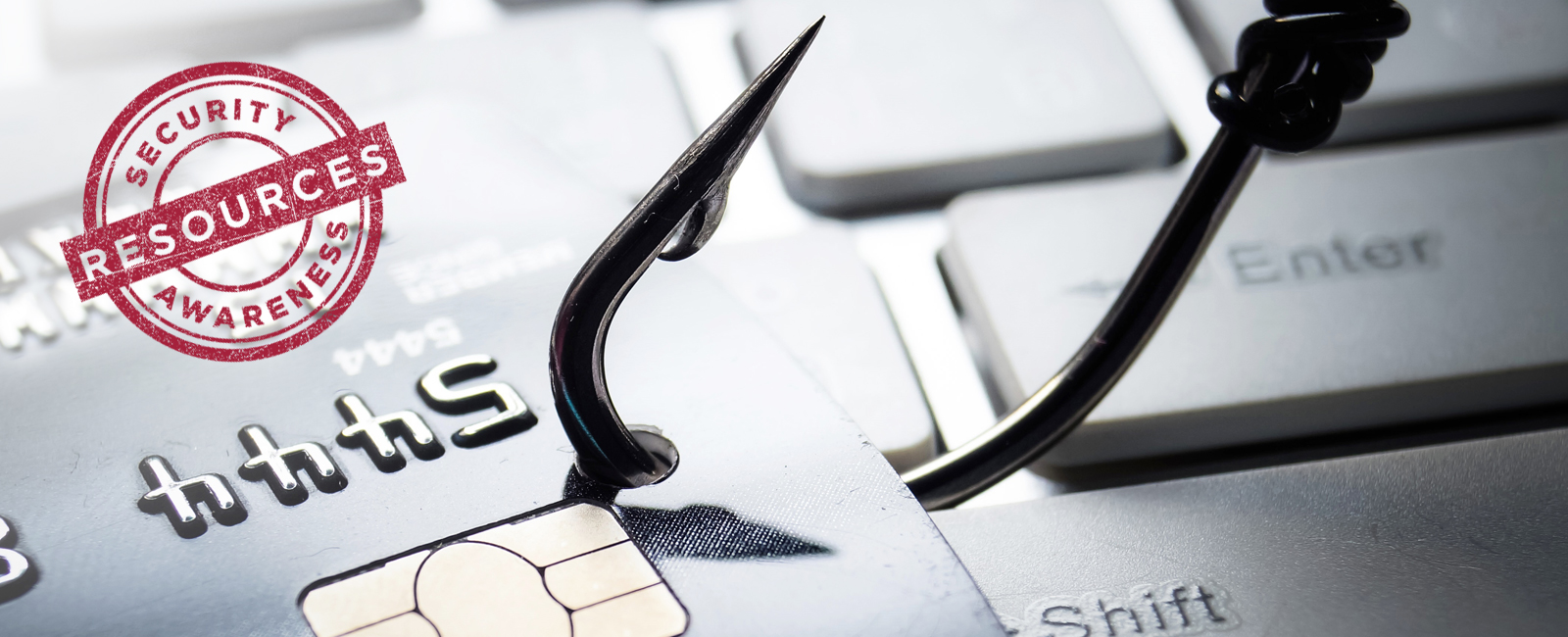 photo of credit card caught on a fishhook