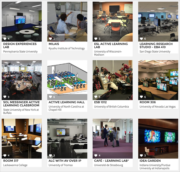 photos of examples of learning spaces in FLEXspace
