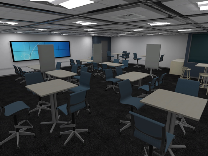virtual depiction of an active learning space
