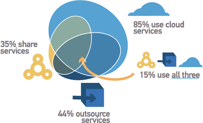 Institutional demand for external services