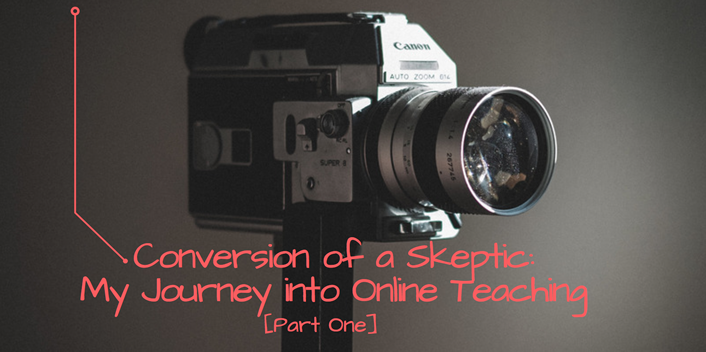 photo of video camera with blog title overlaid on it