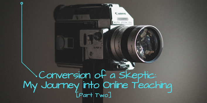 photo of video camera with blog title overlaid on it