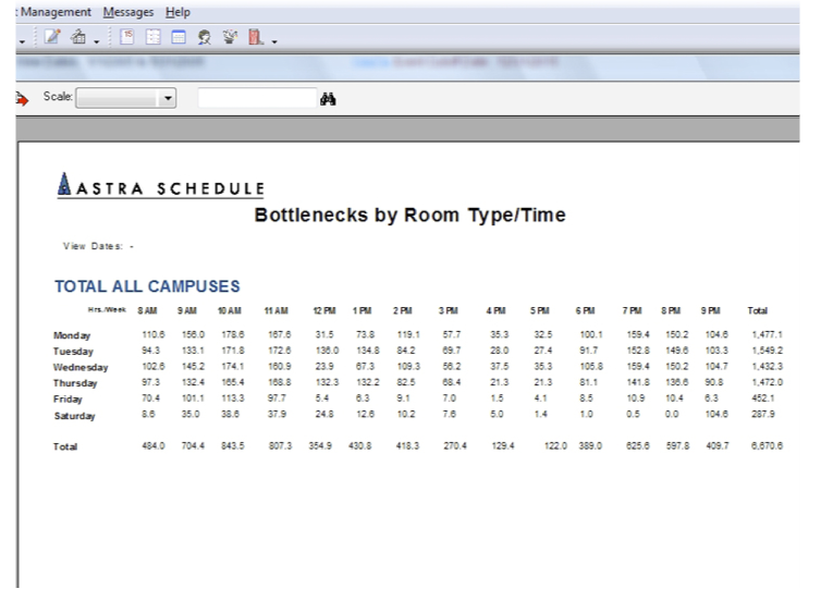 making class schedule